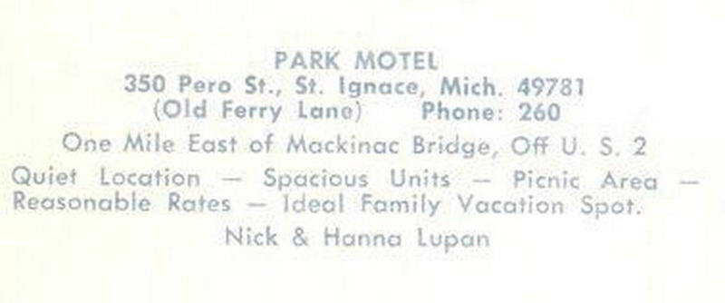 Holiday Park Motel (Park Motel) - Vintage Postcard (newer photo)
